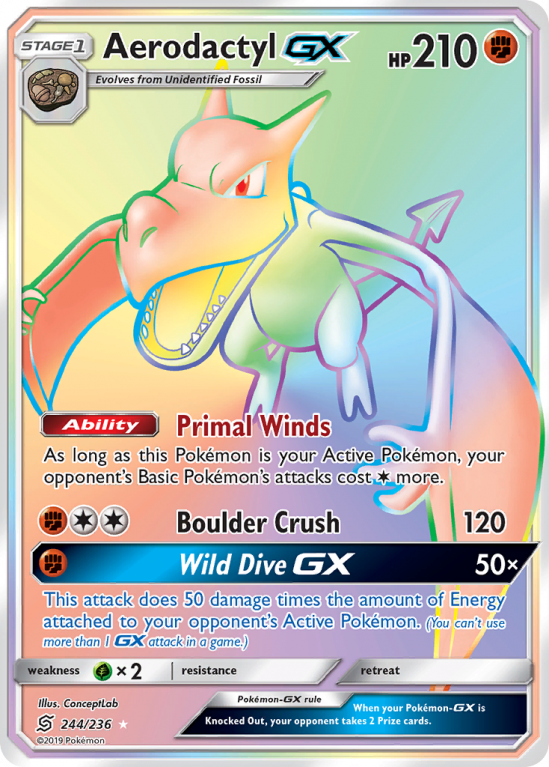 Aerodactyl-GX 244/236 Sun & Moon Unified Minds