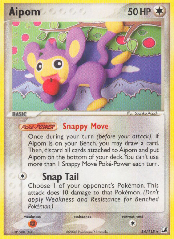 Aipom 34/115 EX Unseen Forces