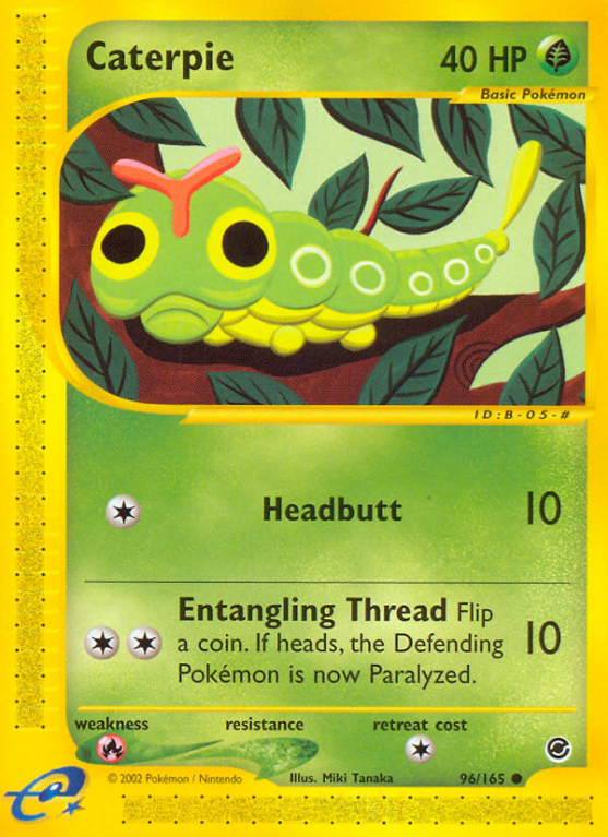 Caterpie 96/165 E-Card Expedition Base Set