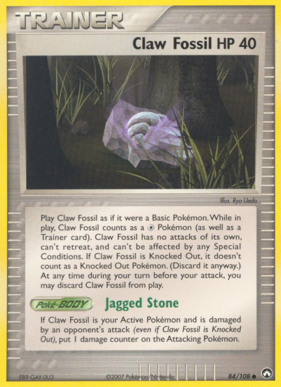 Claw Fossil 84/108 EX Power Keepers