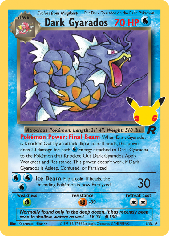 Dark Gyarados 8/25 Sword & Shield Celebrations: Classic Collection