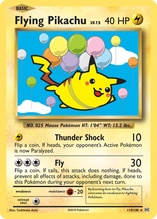 Flying Pikachu 110/108 XY Evolutions