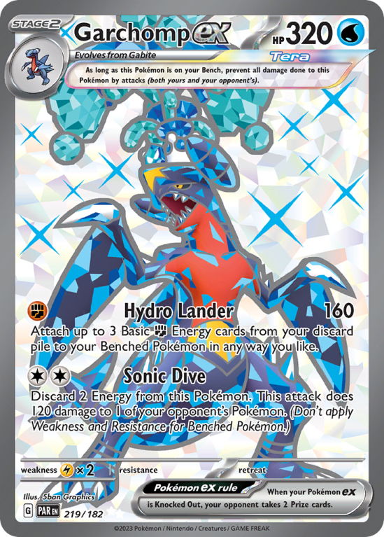 Garchomp ex 219/182 Scarlet & Violet Paradox Rift