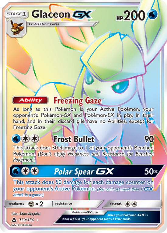 Glaceon-GX 159/156 Sun & Moon Ultra Prism