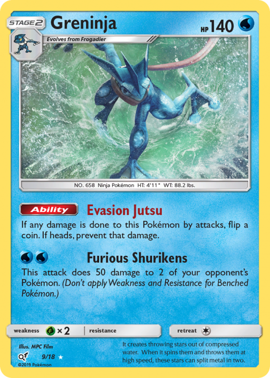 Greninja 9/18 Sun & Moon Detective Pikachu