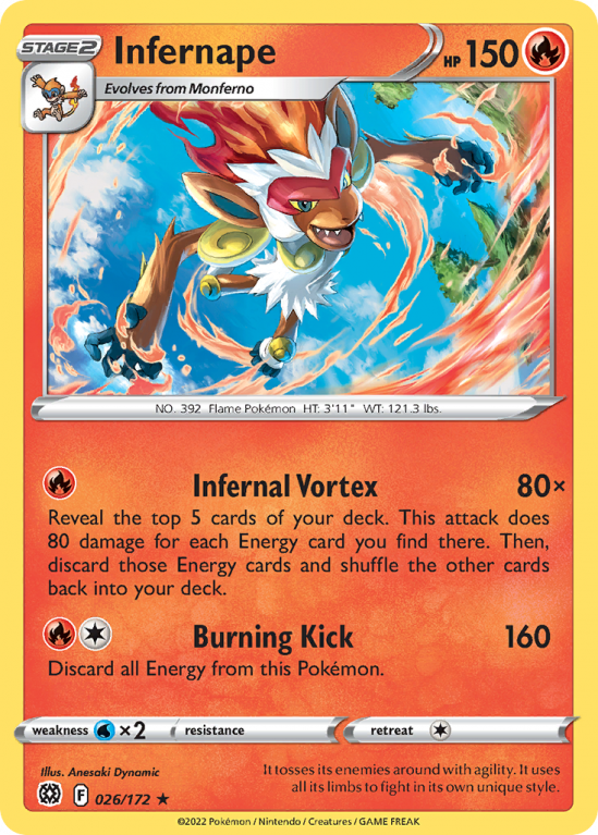 Infernape 26/172 Sword & Shield Brilliant Stars