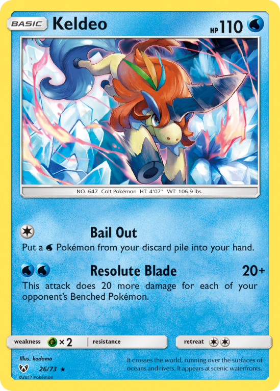 Keldeo 26/73 Sun & Moon Shining Legends