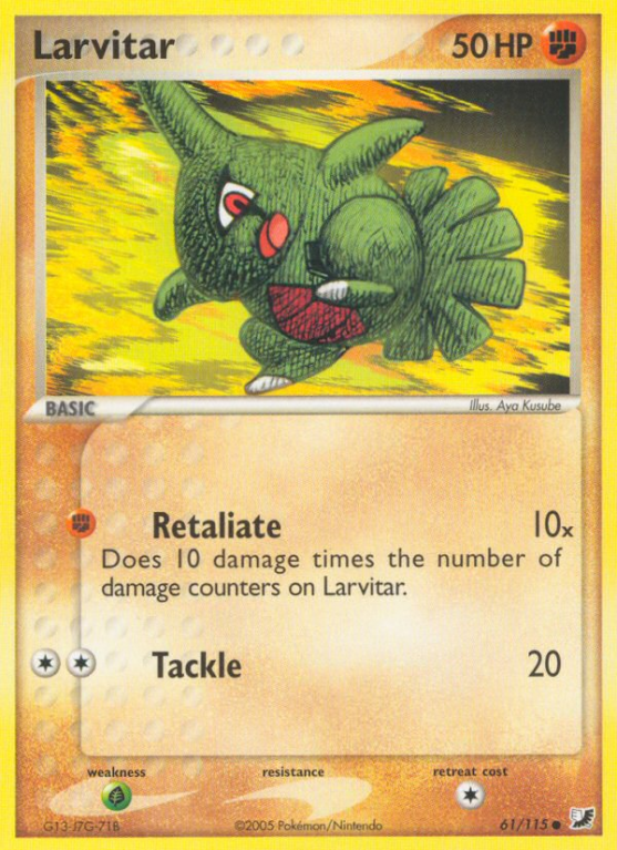 Larvitar 61/115 EX Unseen Forces