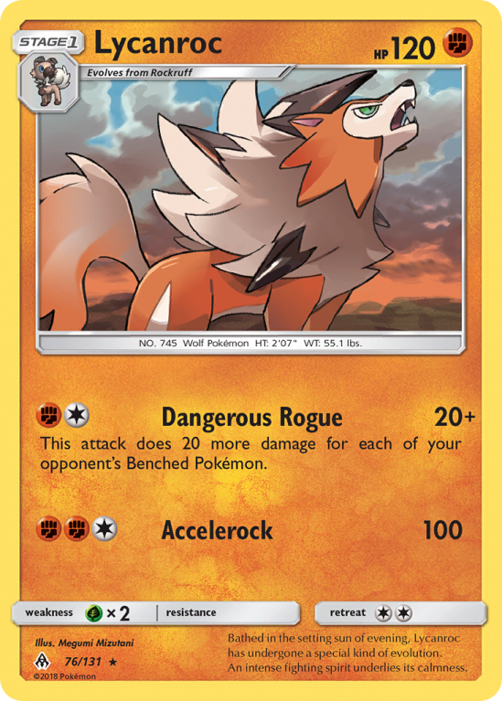 Lycanroc 76/131 Sun & Moon Forbidden Light