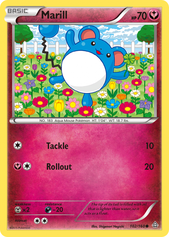 Marill 102/160 XY Primal Clash