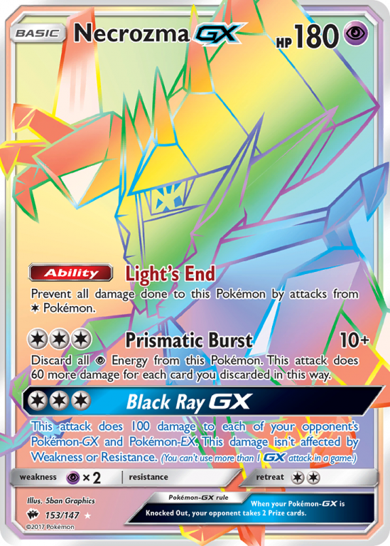 Necrozma-GX 153/147 Sun & Moon Burning Shadows