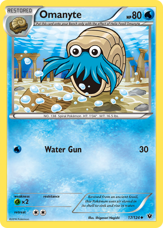 Omanyte 17/124 XY Fates Collide