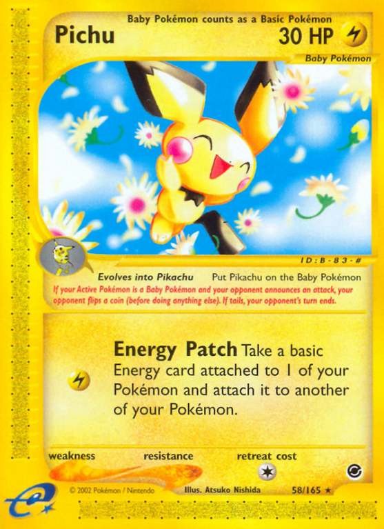 Pichu 58/165 E-Card Expedition Base Set