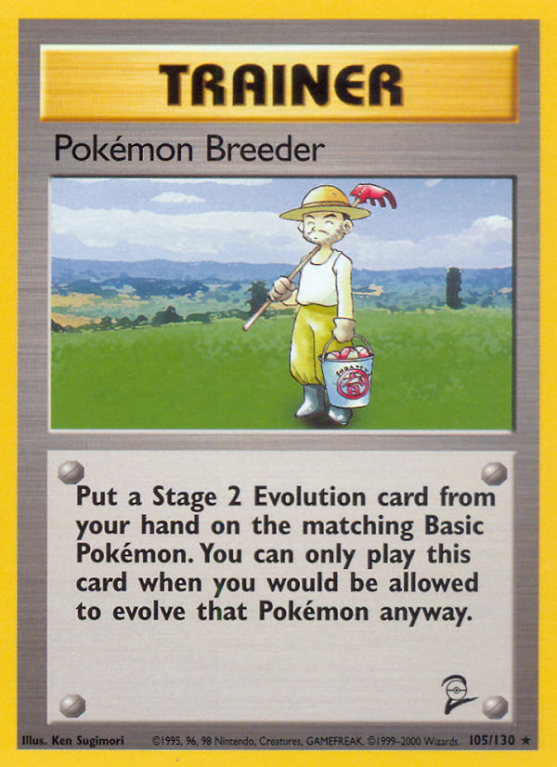 Pokémon Breeder 105/130 Base Base Set 2