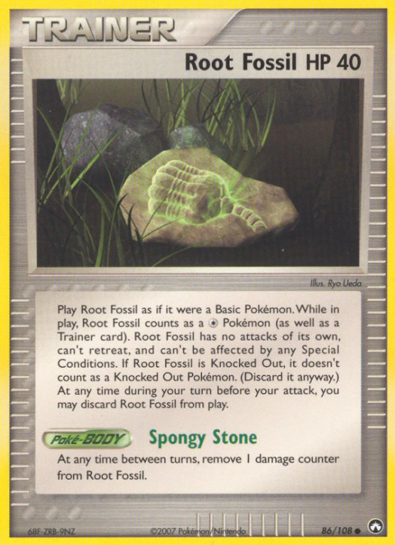 Root Fossil 86/108 EX Power Keepers