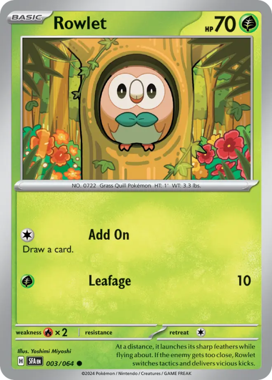 Rowlet 3/64 Scarlet & Violet Shrouded Fable