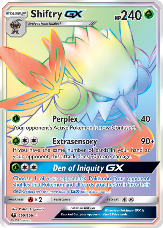 Shiftry-GX 169/168 Sun & Moon Celestial Storm