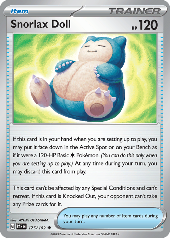 Snorlax Doll 175/182 Scarlet & Violet Paradox Rift