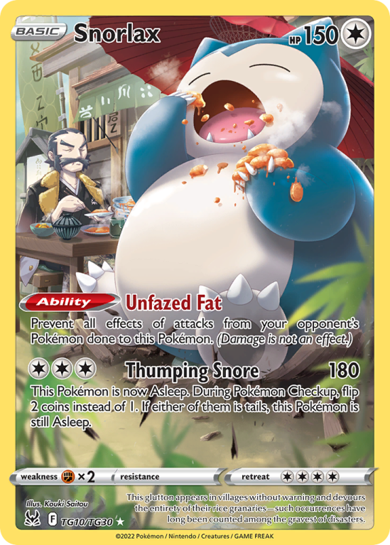 Snorlax TG10/30 Sword & Shield Lost Origin Trainer Gallery