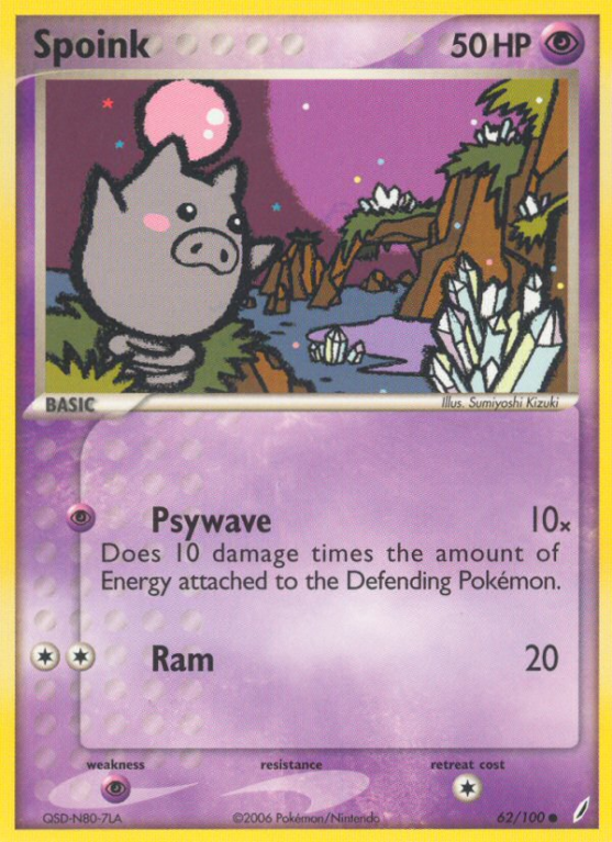 Spoink 62/100 EX Crystal Guardians