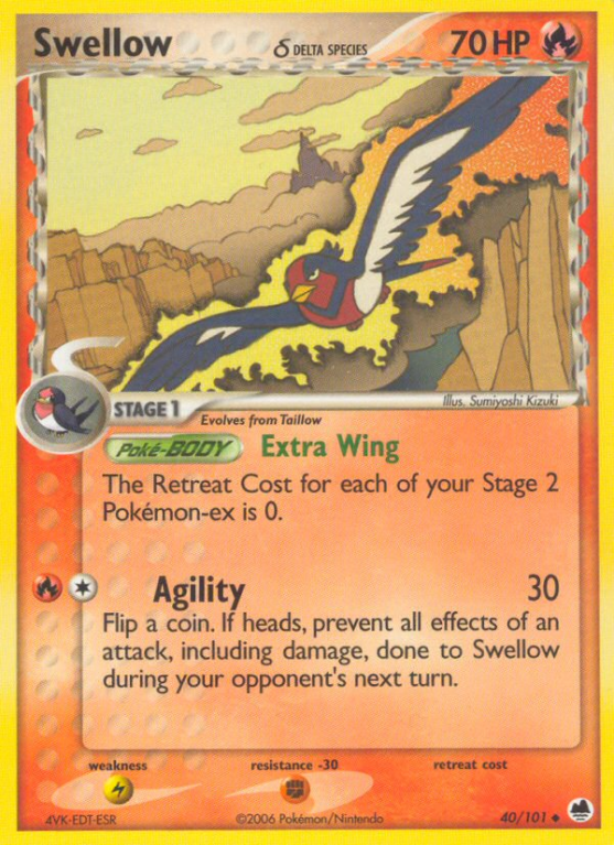 Swellow δ 40/101 EX Dragon Frontiers