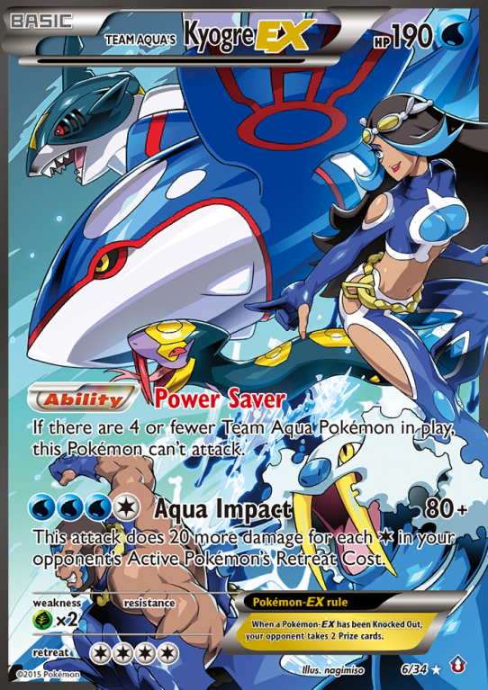 Team Aqua's Kyogre-EX 6/34 XY Double Crisis