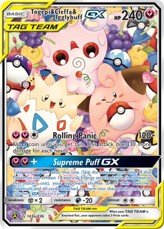 Togepi & Cleffa & Igglybuff-GX 143a/236 Sun & Moon Cosmic Eclipse