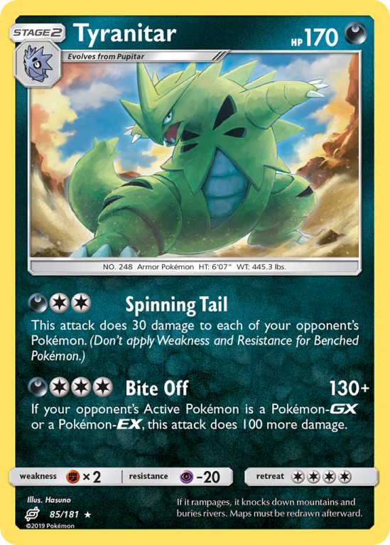 Tyranitar 85/181 Sun & Moon Team Up