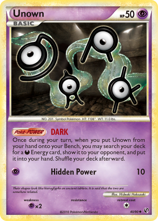 Unown 40/90 Heartgold & Soulsilver HS—Undaunted