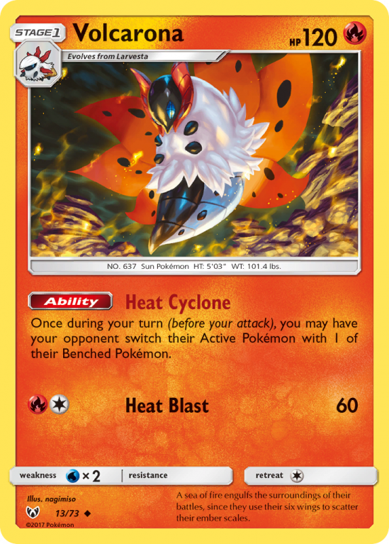 Volcarona 13/73 Sun & Moon Shining Legends