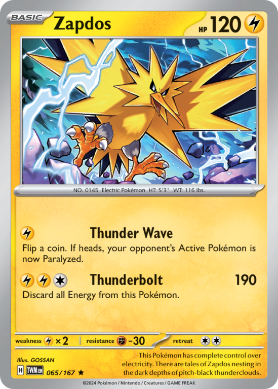 Zapdos 65/167 Scarlet & Violet Twilight Masquerade