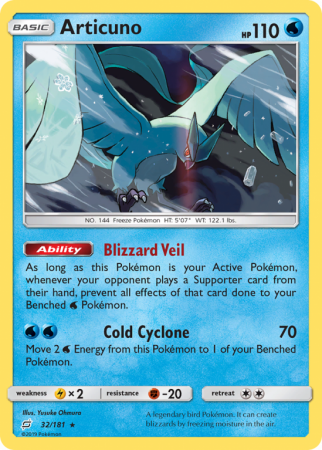 Articuno 32/181 Sun & Moon Team Up