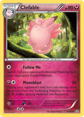 Clefable 51/115 XY Generations