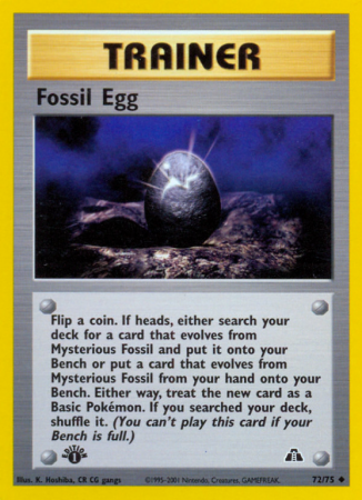 Fossil Egg 72/75 Neo Neo Discovery