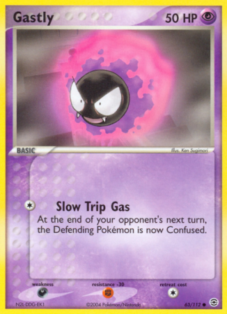 Gastly 63/112 EX FireRed & LeafGreen