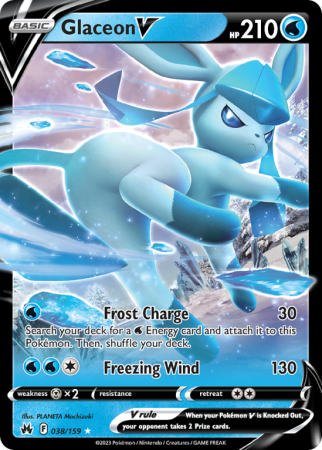 Glaceon V 38/159 Sword & Shield Crown Zenith
