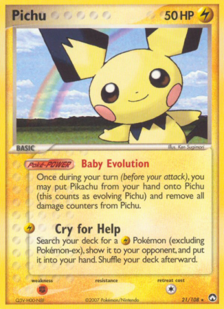 Pichu 21/108 EX Power Keepers