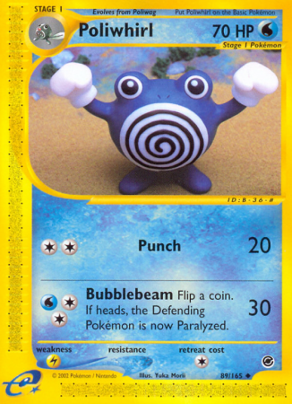 Poliwhirl 89/165 E-Card Expedition Base Set