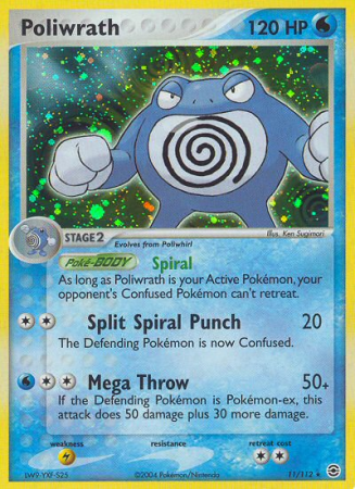 Poliwrath 11/112 EX FireRed & LeafGreen