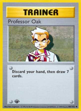 Professor Oak 88/102 Base Base Set