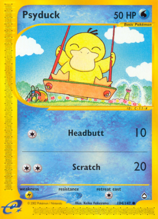 Psyduck 104/147 E-Card Aquapolis