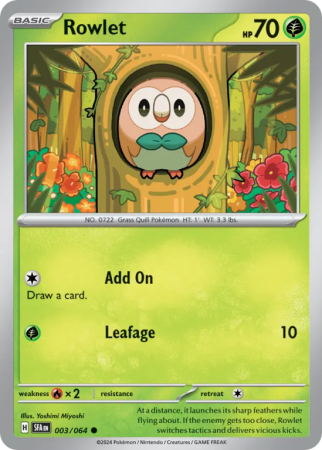 Rowlet 3/64 Scarlet & Violet Shrouded Fable