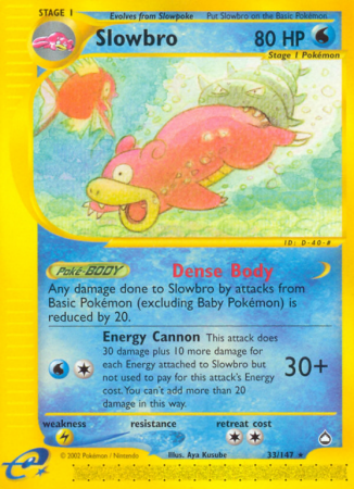 Slowbro 33/147 E-Card Aquapolis