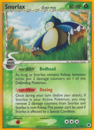 Snorlax δ 10/101 EX Dragon Frontiers