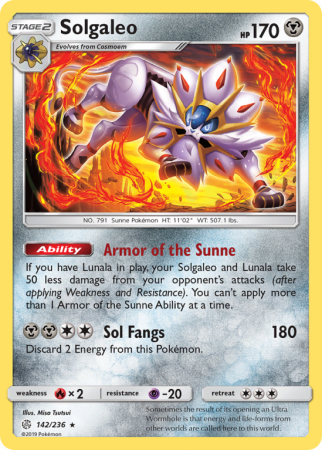 Solgaleo 142/236 Sun & Moon Cosmic Eclipse