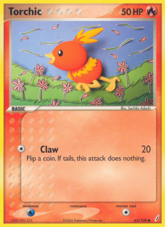 Torchic 65/100 EX Crystal Guardians