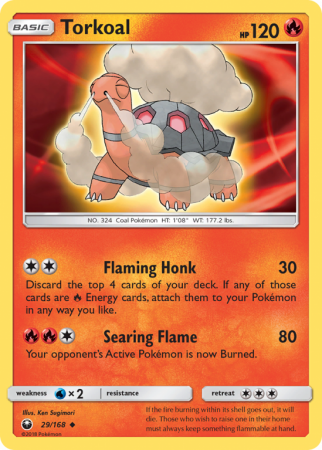 Torkoal 29/168 Sun & Moon Celestial Storm