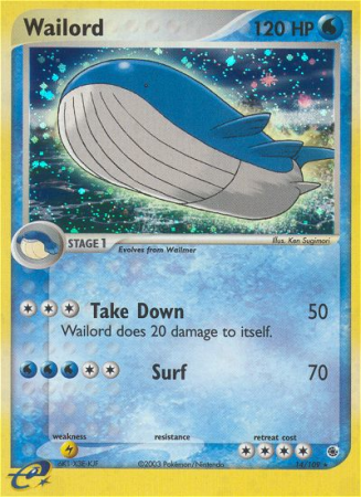 Wailord 14/109 EX Ruby & Sapphire