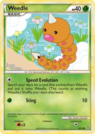 Weedle 69/95 Heartgold & Soulsilver HS—Unleashed