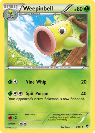Weepinbell 2/111 XY Furious Fists